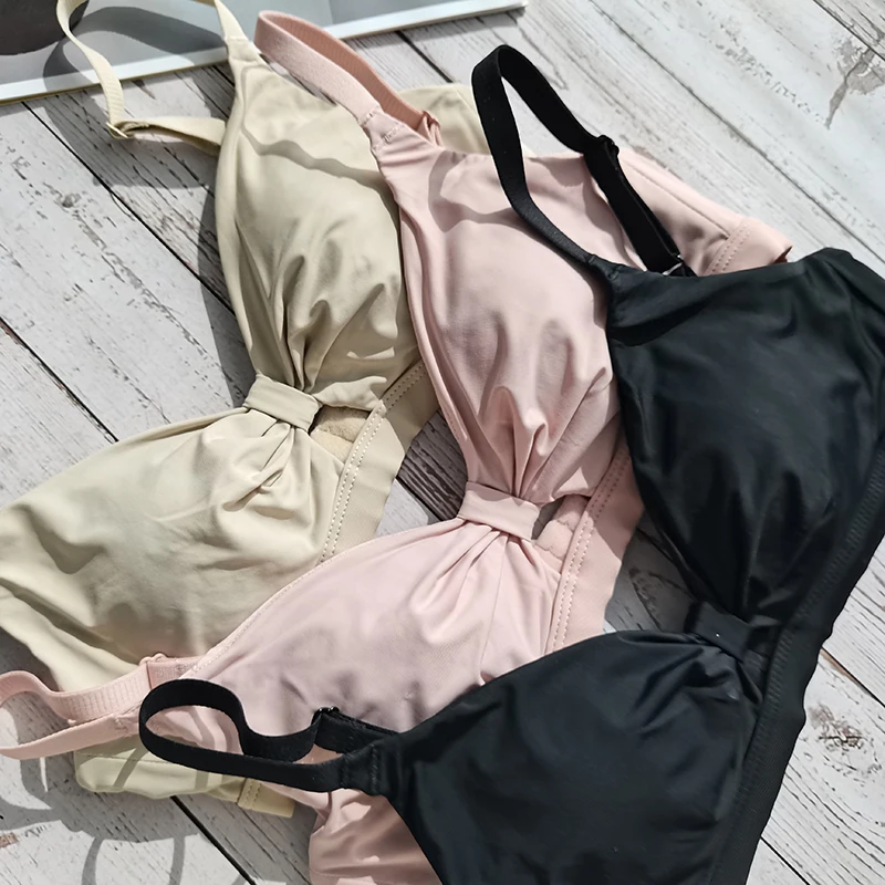 

French Soft Triangle Cup Underwear Women Biustonosze Бюстгальтер Женский Comfortable Bras Brasieres Para Mujer Sexy Bralette