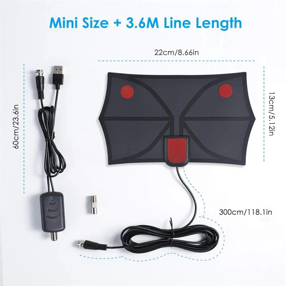 

HDTV антенна hengshanlao для помещения, 980 миль, цифровая антенна, ТВ с усилителем, 4k, с прозрачным спутниковым ресивером, антенна