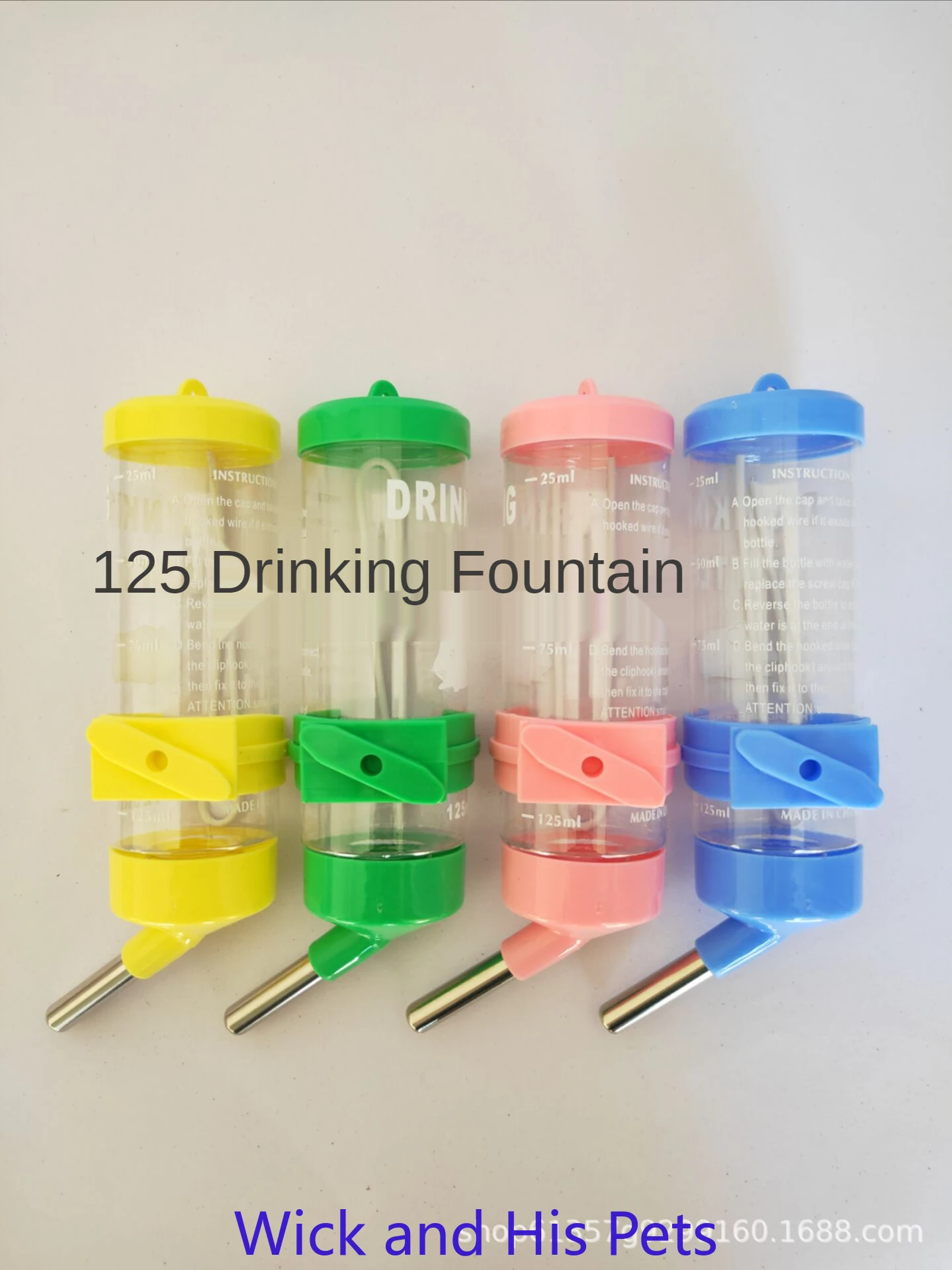 

Pet Stainless Steel Ball-hanging Drinking Fountain Hamster Chinchilla Rabbit Kettle Automatic Luxury Drinking Supplies Guine Pig