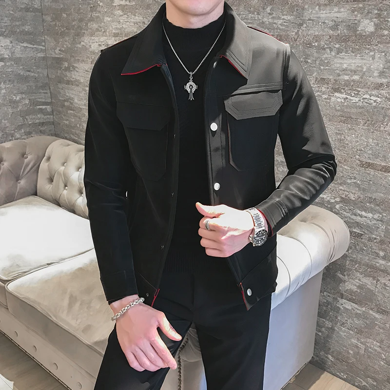 Мужская осенне зимняя мотоциклетная куртка красивая повседневная из