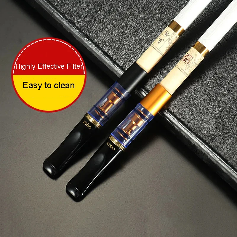 Держатель сигарет Zobo мужской с двойным фильтром циркуляция дыма 10 мм моющаяся
