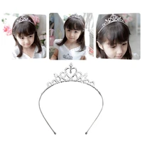 crown headband for child rhinestone hollow hair ornaments party wedding jewelry tiara for girls headwear accessories