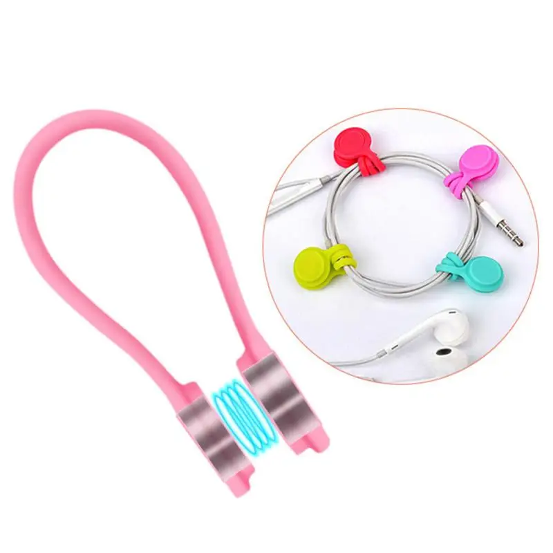 

3pcs/pack New Cute Multifunction Magnet Earphone Cord Winder Cable Holder Organizer Clips dropshipping