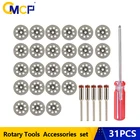 CMCP 31 шт. Циркулярный режущий диск с алмазным покрытием 22 мм Алмазная пила с оправкой отвертка мини-Пила диск режущий инструмент набор