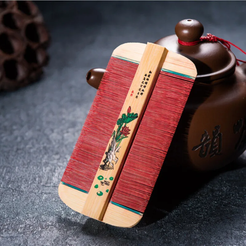 Китайская традиционная бамбуковая гребень для вшей ручная работа плотная