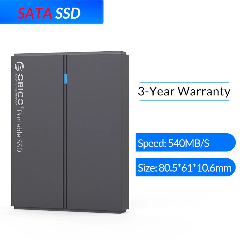 BH100 SATA SSD ORICO внешний SSD жесткий диск 1 ТБ SSD 128 ГБ 256 ГБ 512 ГБ SATA SSD mSATA SSD NVME Портативный твердотельный накопитель с type C USB 3,1 - Цвет: BH100 SATA SSD