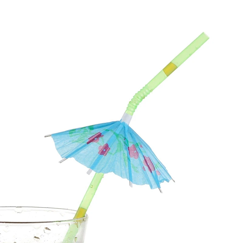 50 зонтик питьевые соломки гавайский пляжный коктейль Луау украшения для