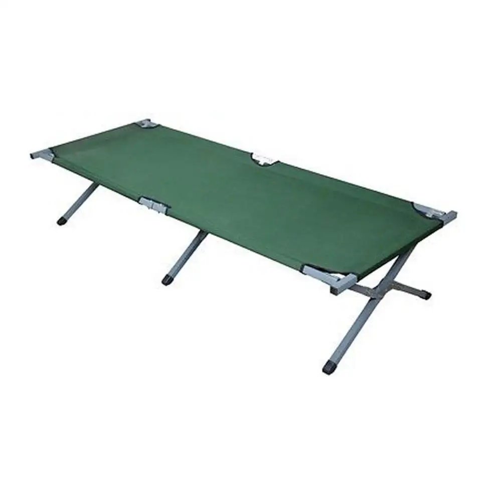 

Portable Foldable Camping Bed Single Person Outdoor Folding Bed Portable Folding Canvas Aluminum Tube Camping Bed