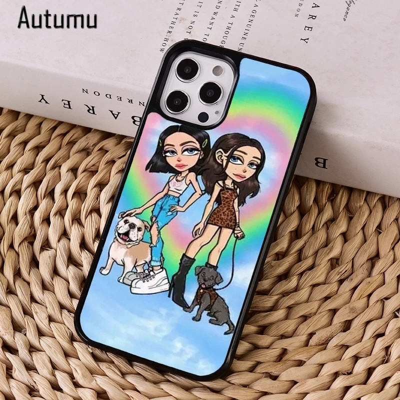 Чехол для телефона с принтом в виде сердечек девочек и собак чехол iPhone 12 13 mini X XS XR