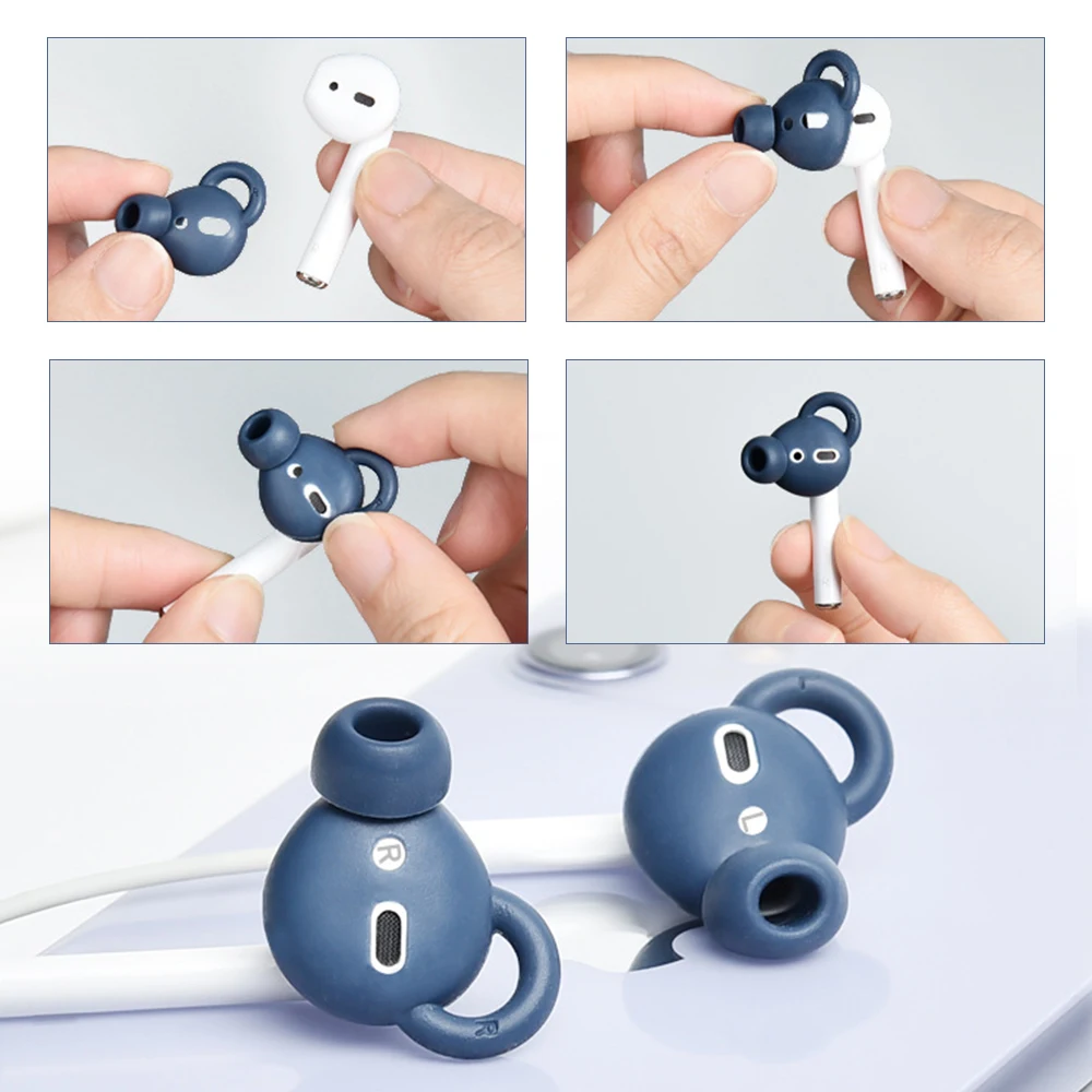 Пылезащитный силиконовый чехол для наушников Apple Airpods 1/2 мягкие защитные насадки