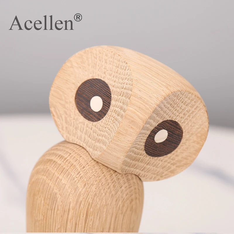 Домашний декор деревянная миниатюрная фигурка Сова Детская Спальня украшение