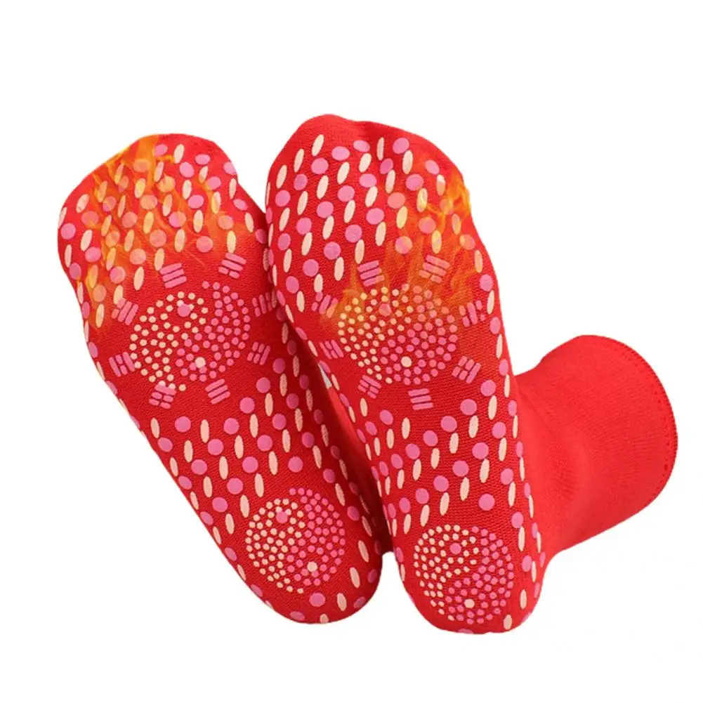 Уютные 1 пара простые Самонагревающиеся массажные теплые носки терапевтические