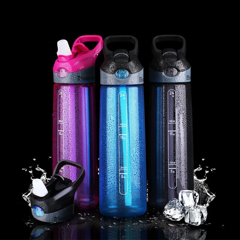 Пластиковая бутылка для воды спортивная короткая колба-стакан Botella Agua прогулок и