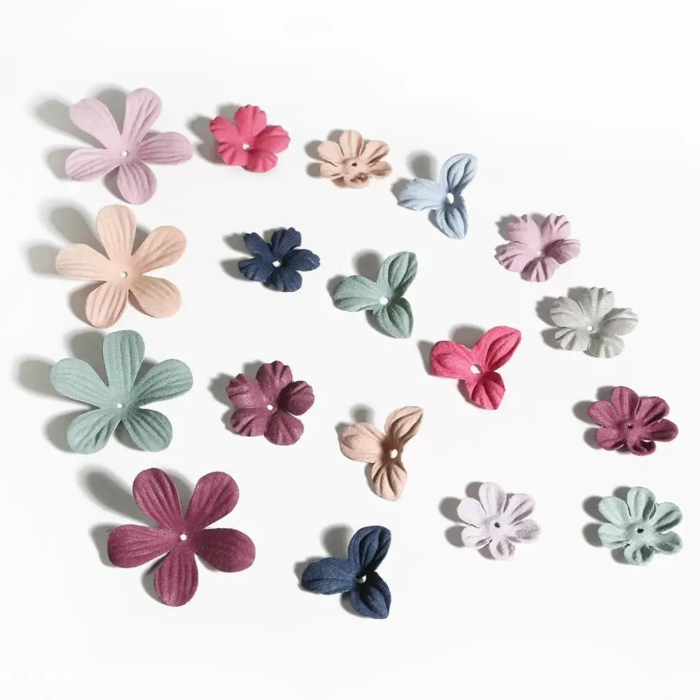 30 шт./лот изысканная ткань ручной работы лепестки цветов для рукоделия