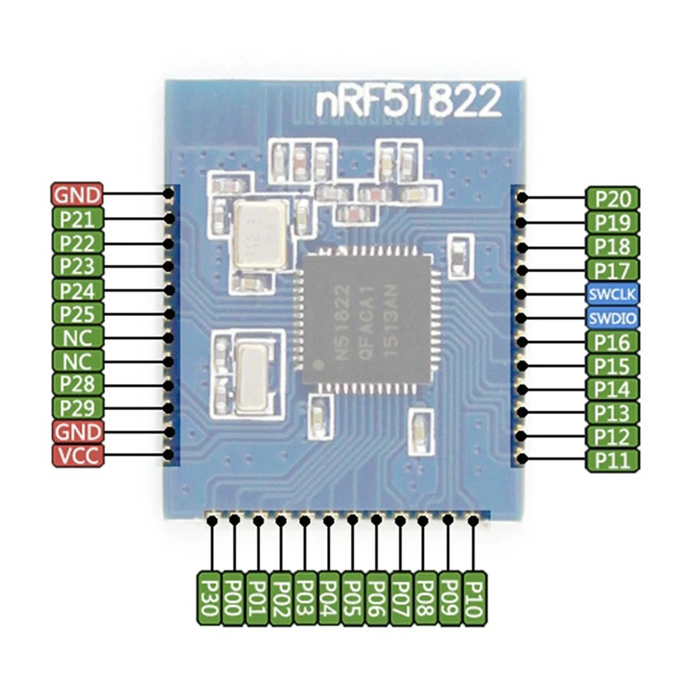 waveshare nrf51822 2 4ghz bluetooth 4 0 module bluetooth 4 0 development board for wearable devices bluetooth applications free global shipping