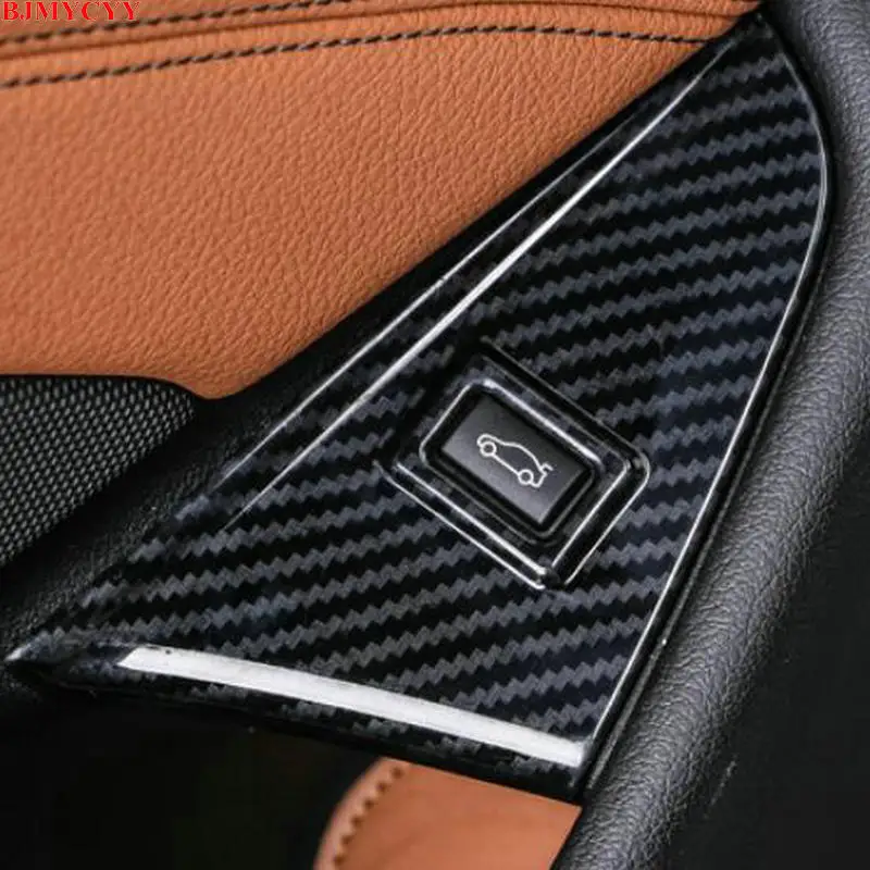 

BJMYCYY Car trunk open button carbon fiber decorative panel for BMW 5 Series 528li/530li/525li 2018-2020
