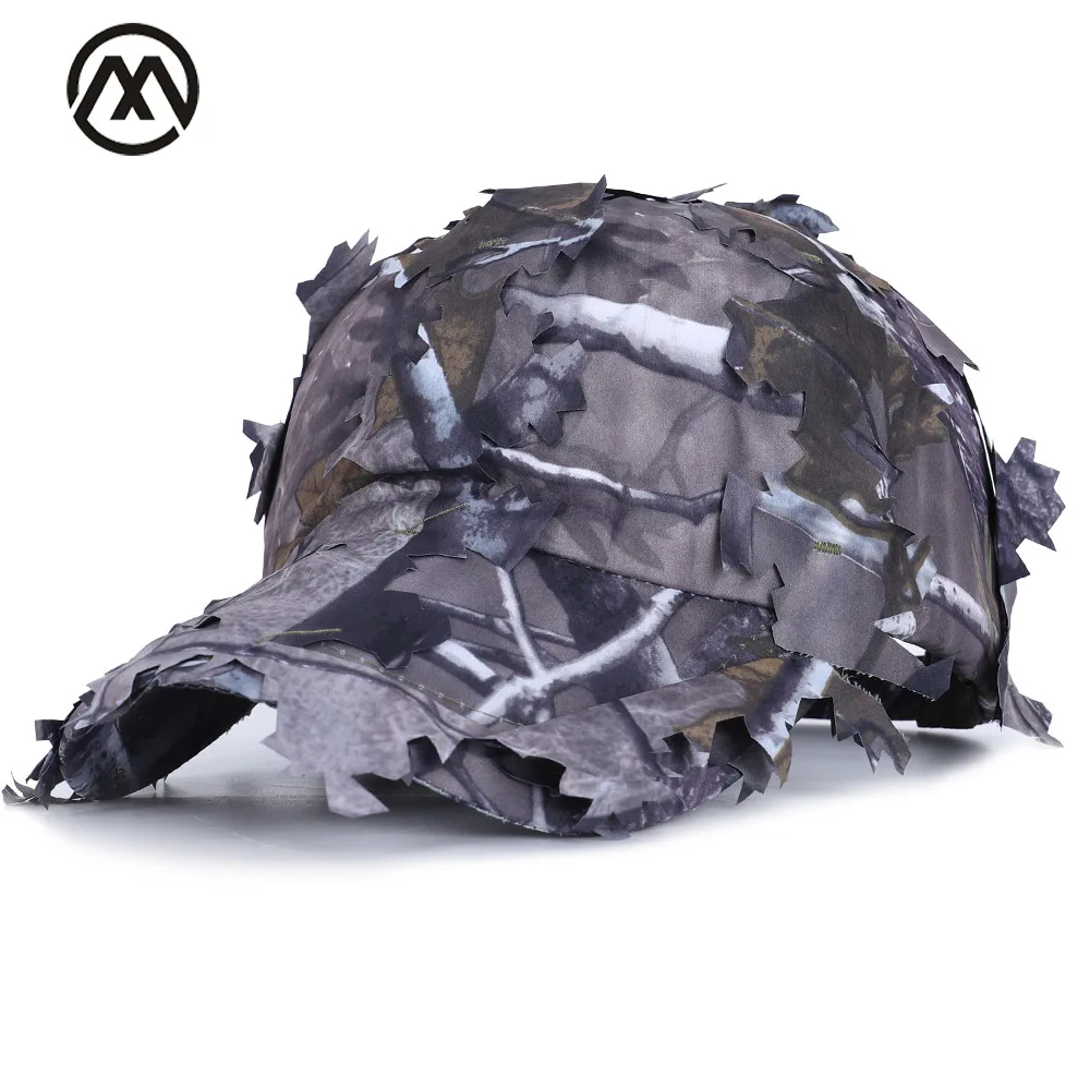 Мужская кепка в стиле джунглей 2020 камуфляжная с трехмерными листьями