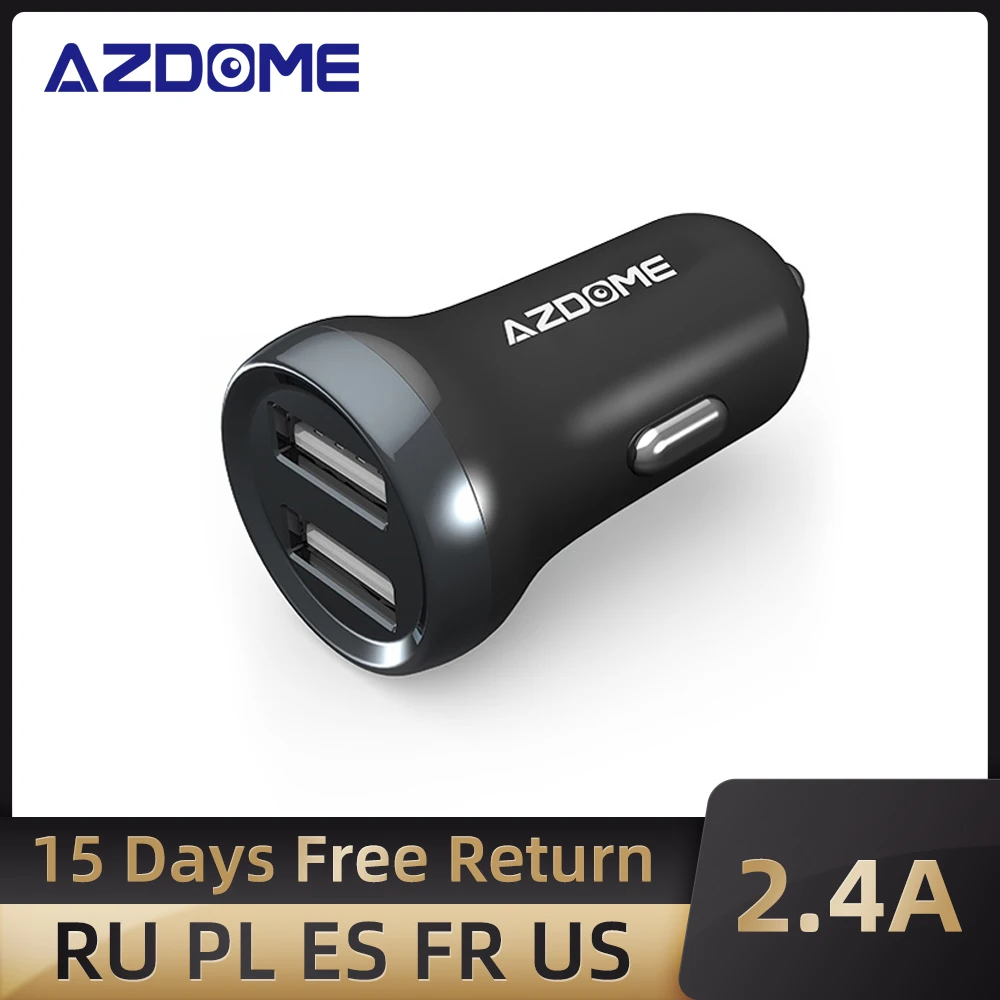Автомобильное зарядное устройство AZDOME Dual USB для Мобильный телефон планшет 4.8A