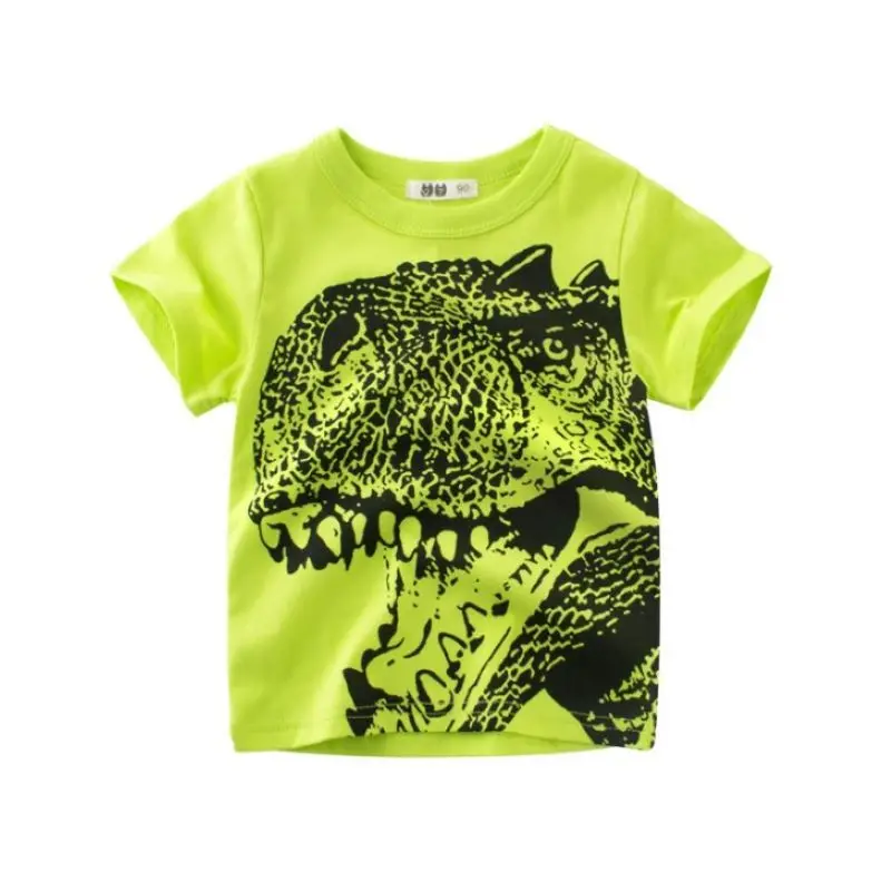 

Футболка с рисунками зверей из мультфильмов, спортивный костюм для маленьких детей, для мальчиков и девочек, детская хлопковая футболка с К...