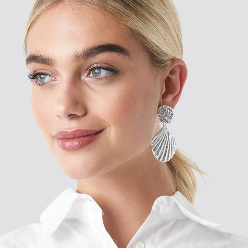 YMYW из цинкового сплава цинковый сплав модные серьги капли ракушки в стиле ретро с