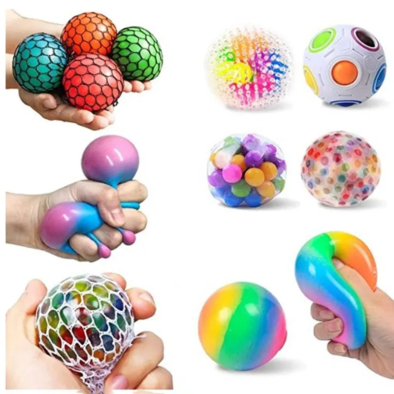 

7pcs Stress Relieving Ball Stress Relieving Ball Squeeze Toy To Increase Sensory Focus For Adults And Children With ADHD