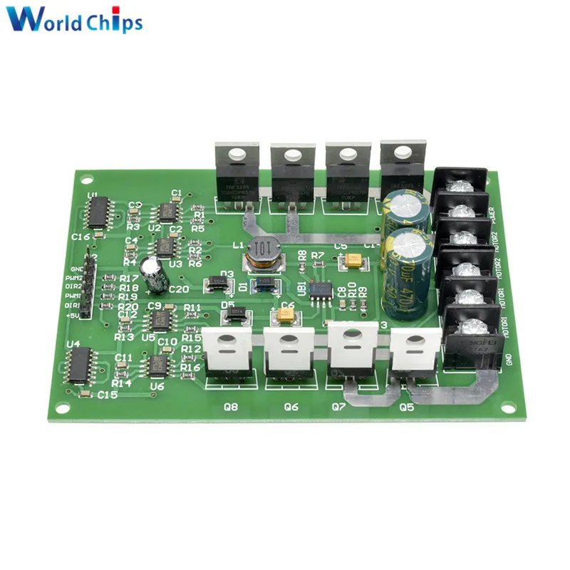 Двойная плата драйвера двигателя постоянного тока IRF3205 H Bridge модуль привода MOSFET 12