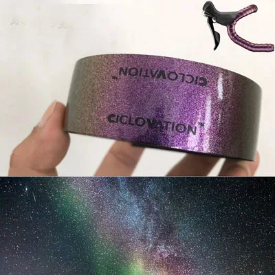 Purple Gold Новинка CICLOVATION усовершенствованная лента для руля дорожного велосипеда W/Leather Touch 3,5 мм Aurora противоскользящая Персонализированная лента - Цвет: Purple Gold