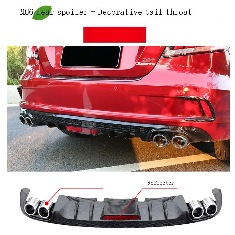 

Styling Delantero Aileron Voiture Tuning Splitter Front Aleron Lip Coche Spoiler Auto Car Bumper 2018 FOR Morris Garages MG 6