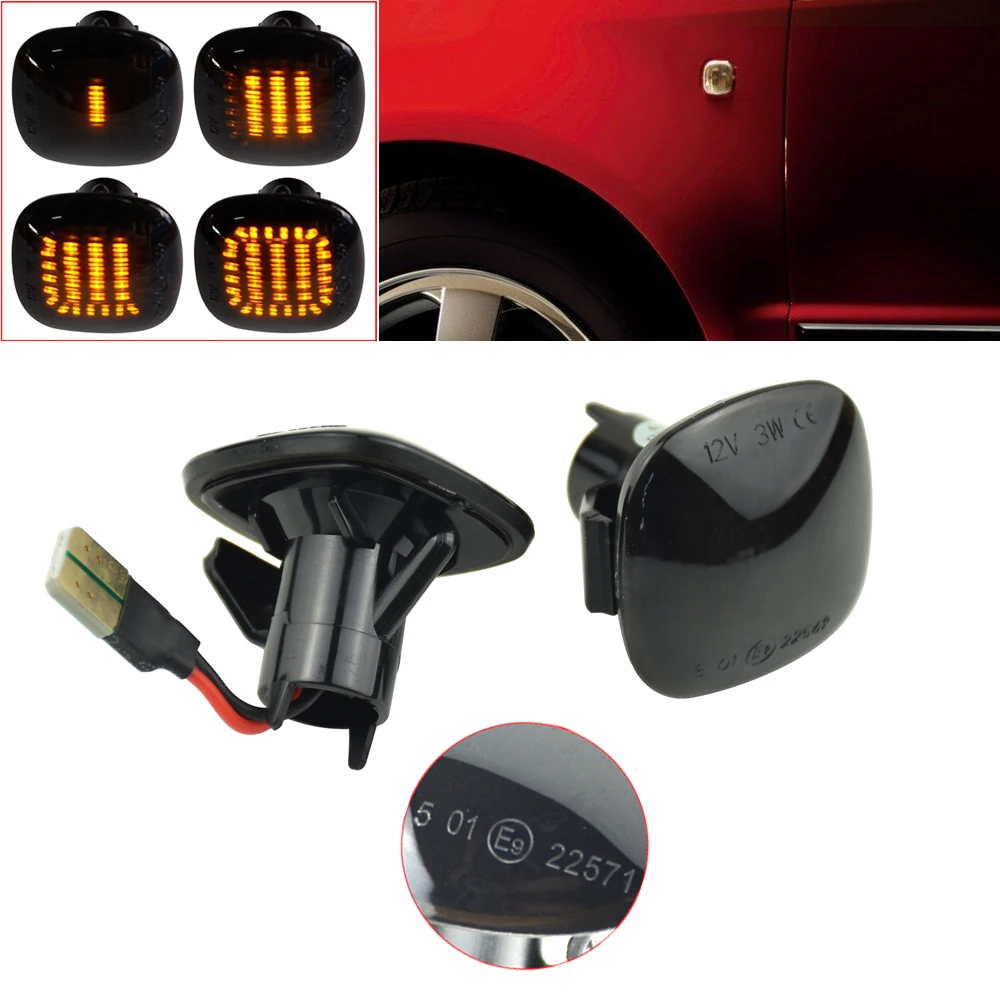 

4D0949127 For Audi A3 A4 B5 A8 D2 Skoda Octavia Mk1 Mk2 SEAT Ibiza LED Dynamic Fender Turn Signal Light Side Marker Lamp
