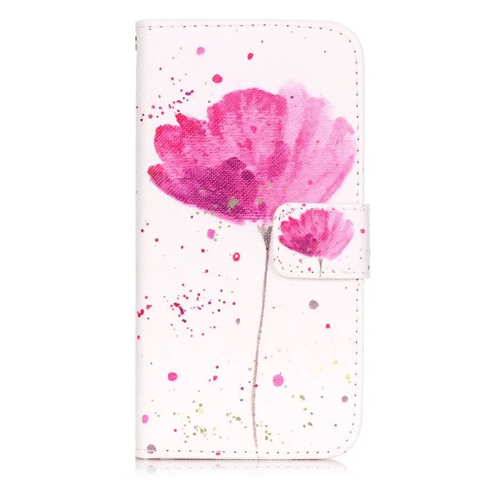 One Flower Роскошный чехол для iPhone 7, 8, 6, 6S Plus, 5, 5S, SE, 5C, 4, 4S, 6 Plus, 7 Plus, 8 Plus, Fundas, Магнитный флип-чехол, кожаный кошелек, чехол s D03E - Цвет: One Flower