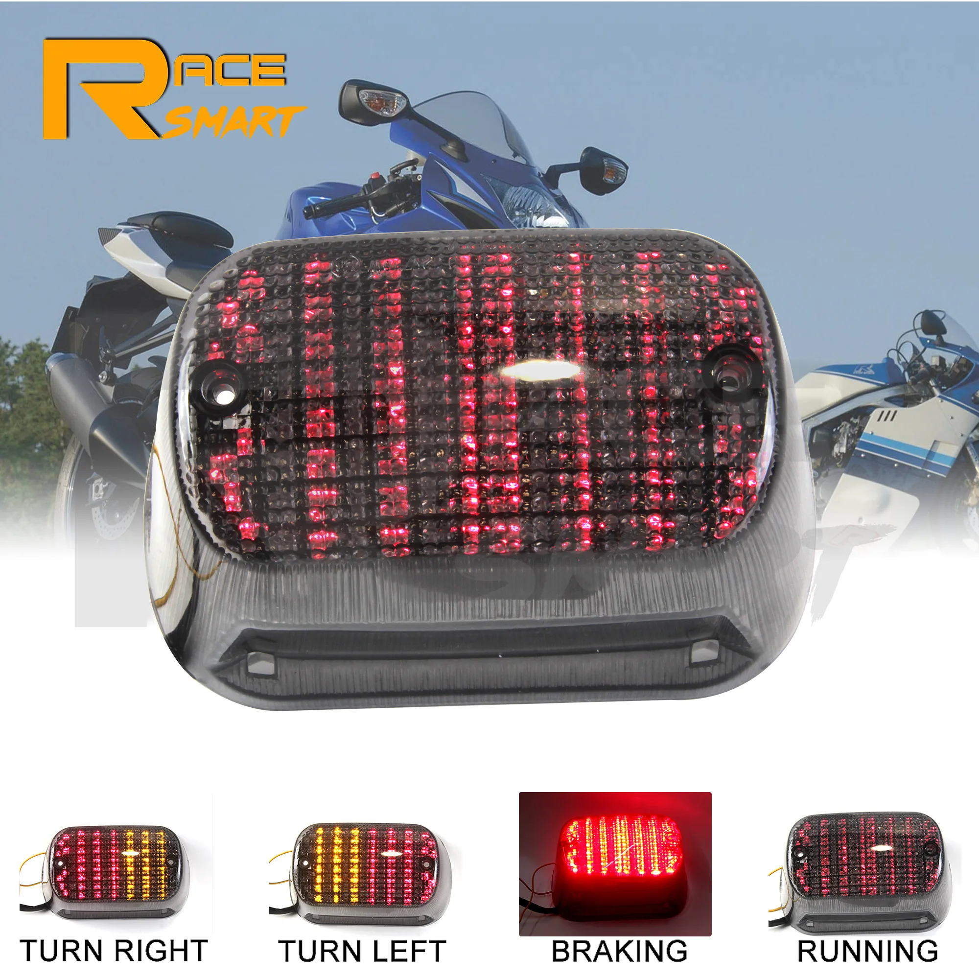 

1 Set Motorcycle LED Turn Signals Brake Tail Light Taillight For SUZUKI Volusia 800 2001-2004 2002 2003 / Intruder LC 1500 99-04