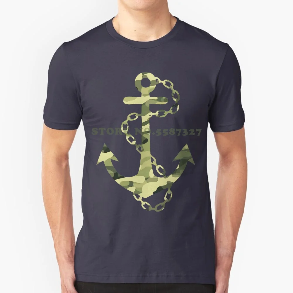 

Футболка Maglietta Encore Mimetica Maglia Marina Marine камуфляжная якорь матрос Мужская футболка бесплатная доставка