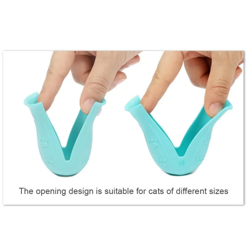 

s Pet Cat Feeding Medicine, Injection, Bathing, Scratch-proof Silicone Cat Paw Foot Cover 4pcs