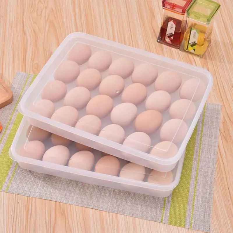 

Fresh Keeping Refrigerator Egg Storage Box 24 Grid Egg Box Egg Tray Kitchen Food Container Case Home Kitchen Organizer Holder