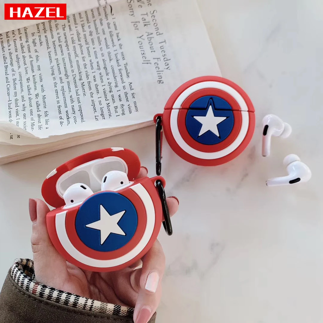 Новый чехол Marvel Captain America с защитой от падения для AirPods pro милыми мультяшными