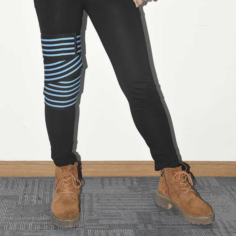 

New 1PC 180* 8CM Knee Wraps Adjustable Compression Sleeves For Crossfit Weightlifting Training Gym Fitness Workout Strength