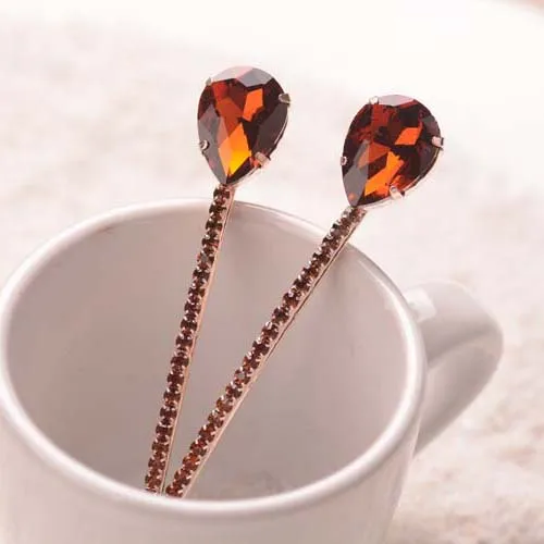 (2 шт./лот) необычная заколка для волос с кристаллами Стразы микс женских