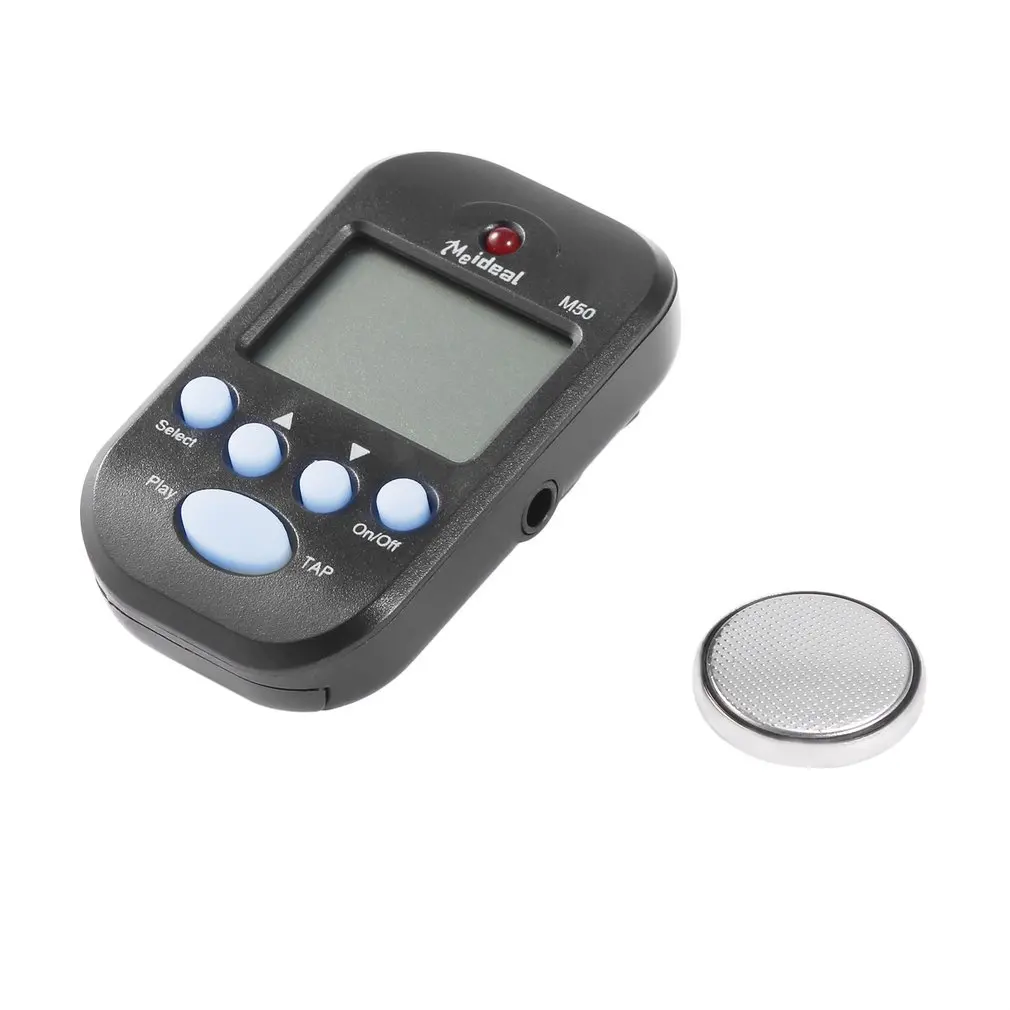 TSAI Mini LCD Digital Beat Tempo метроном клипса легкий и портативный с прозрачным ЖК экраном