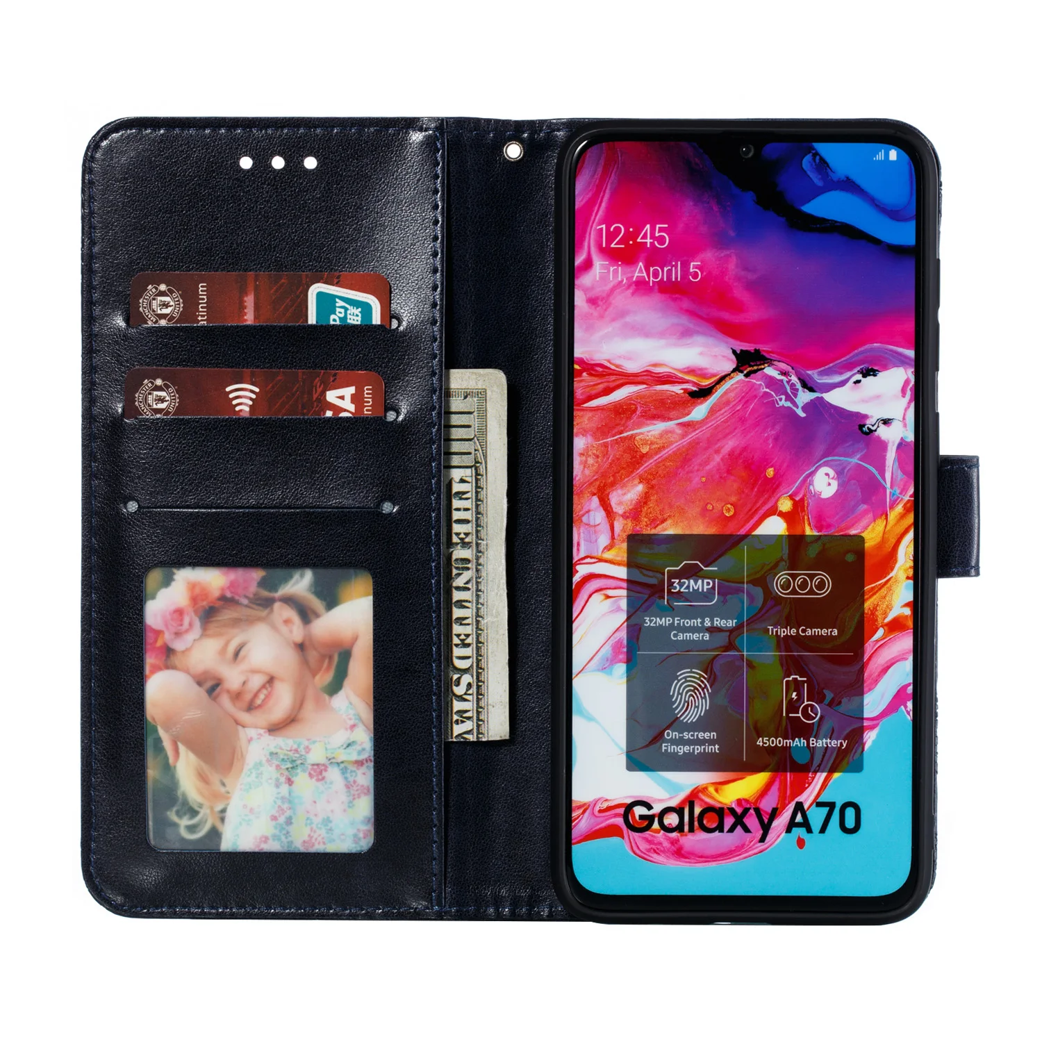 Кожаный чехол-бумажник в стиле ретро чехол-книжка для Samsung Galaxy A10 A20 A20E A71 A40 A50 A60 A70 S9