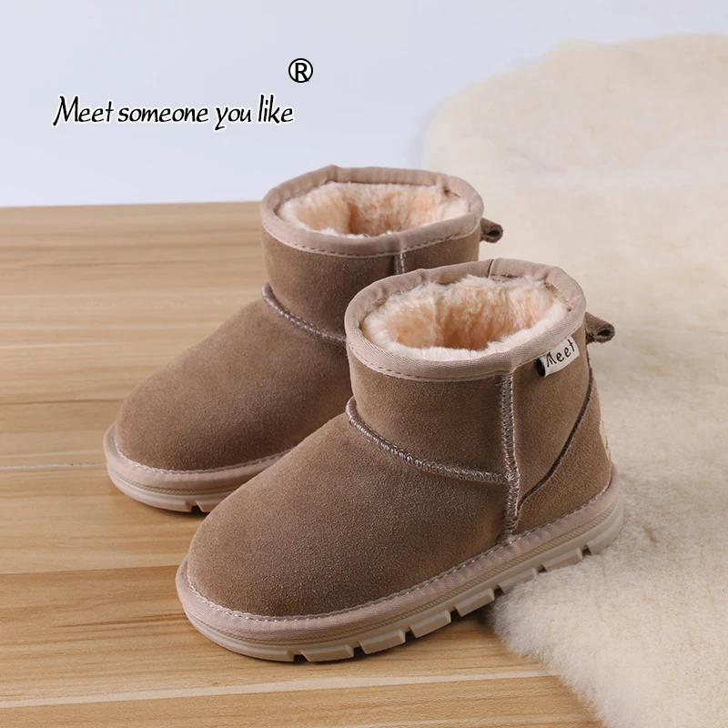 Популярные зимние ботинки для детей обувь маленьких мальчиков и девочек из