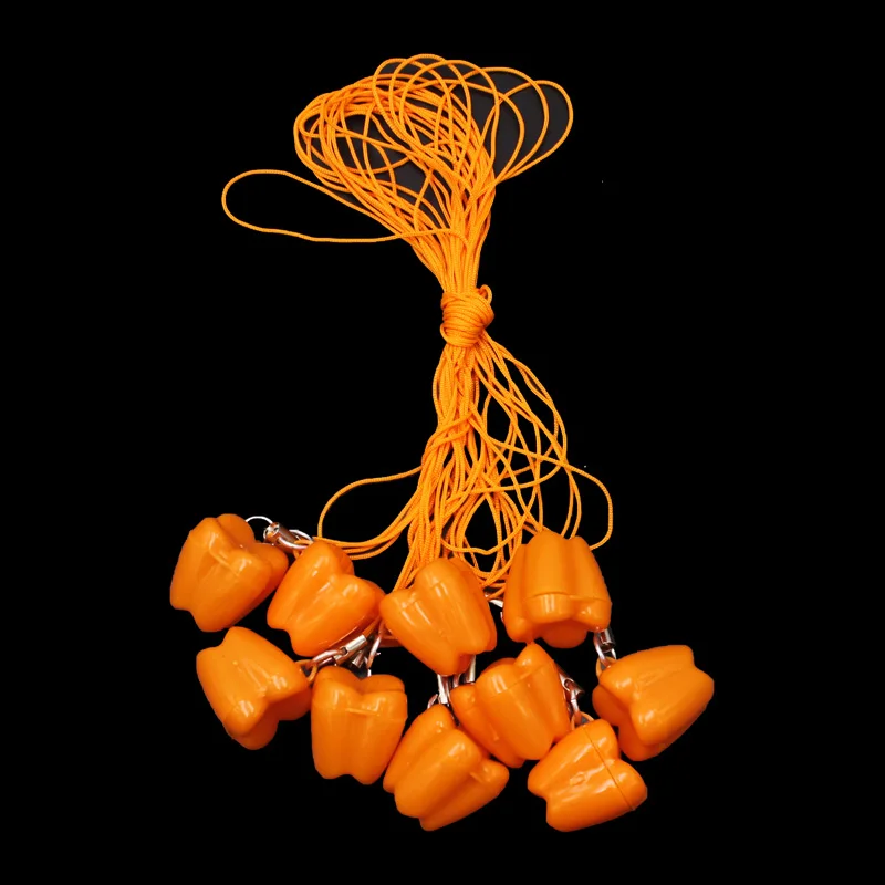 10pcs Orange 10 шт./лот, детская пластиковая мини-коробка-органайзер для зубов с струной, коробочка для молочных зубов, чехол для зубных зубов, подарок - Color: 10pcs Orange