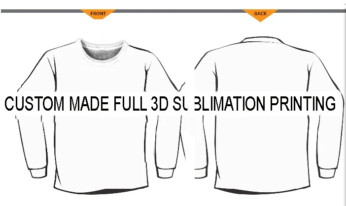 Реальный американский размер на заказ 3D сублимационный принт толстовки с
