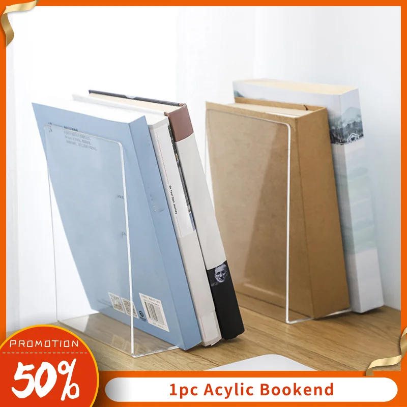 Прозрачные акриловые подставки для книг 1 шт. полка настольный органайзер
