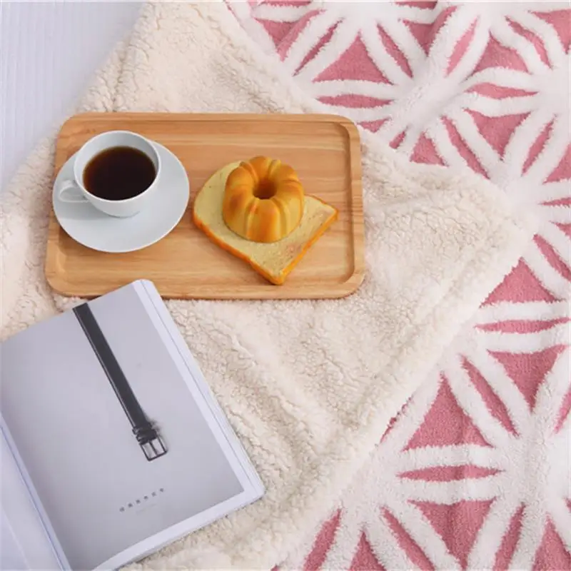 Скандинавское розовое Флисовое одеяло Супер Мягкое высококачественное домашнее