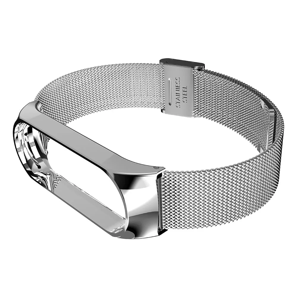 Ремешок из нержавеющей стали для XiaoMi band 3 и 4 магнитный металлический браслет Smartband часы Xiomi Xaiomi Xiami Xaomi Xaiomy браслет