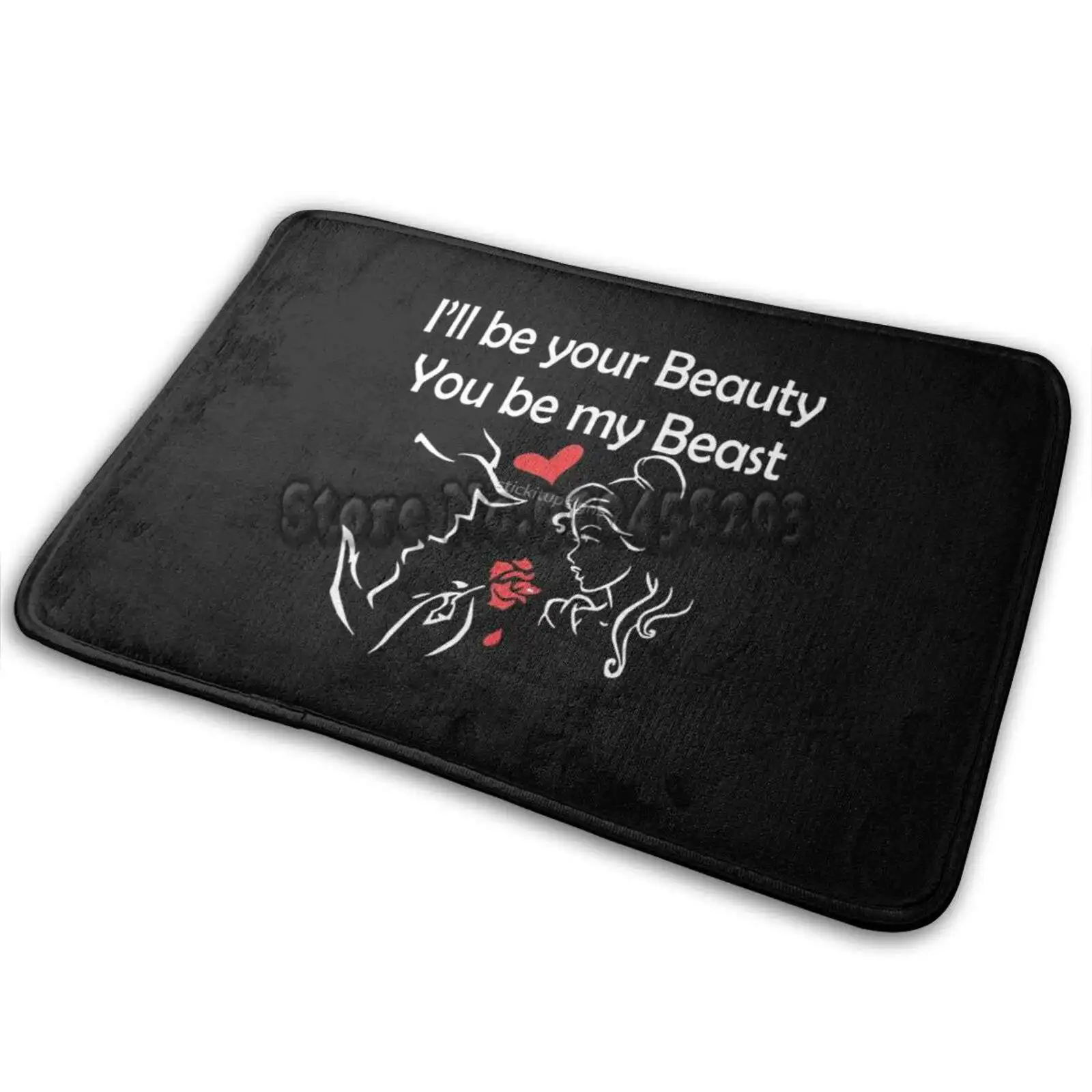 - Fun Beauty And Beast-Fun Bath Mat-Fun Husband Wife-Fun Boyfriend Girlfriend Anti-Slip Door Mats Bedroom Living Room | Дом и сад