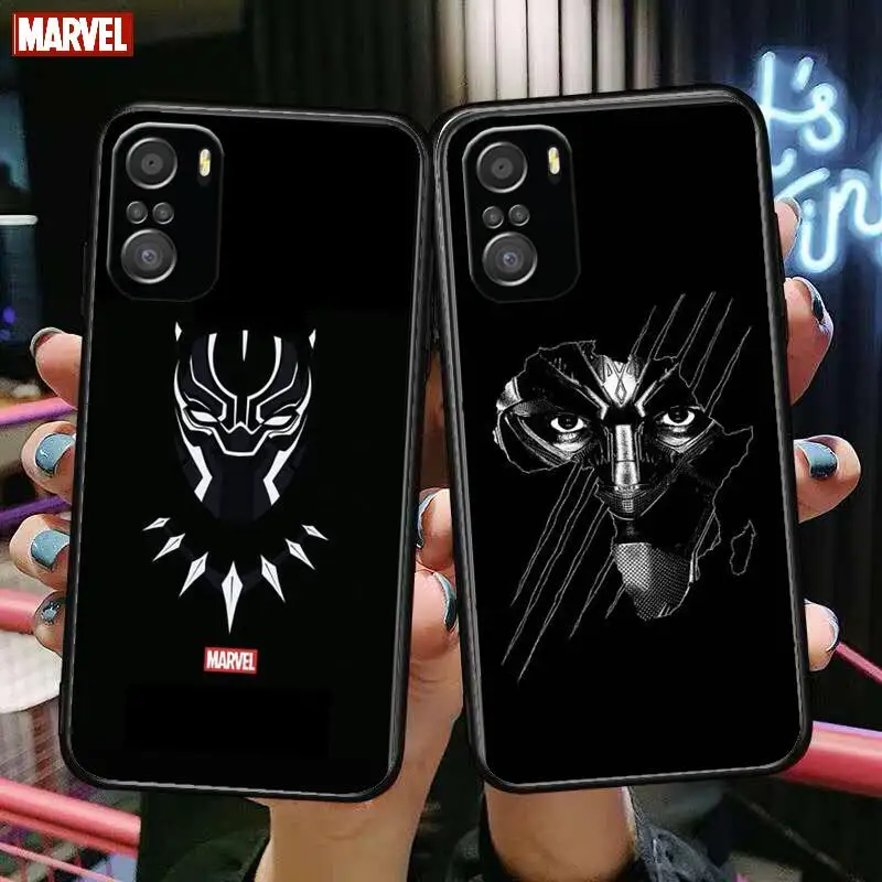 

Marvel Black Panther Phone Case For xiaomi mi 11 Lite pro Ultra 10s 9 8 MIX 4 FOLD 10T 5g Black Cover Silicone Back Prett
