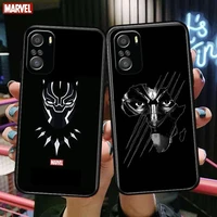 marvel black panther phone case for xiaomi mi 11 lite pro ultra 10s 9 8 mix 4 fold 10t 5g black cover silicone back prett