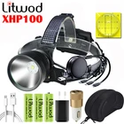 XHP100 9-Core охлаждения стелек поддержат дыхания арки стелек головной светильник налобный фонарь с зумом головки вспышки света светильник Мощность фонарь светильник 18650 Батарея Мощность банка