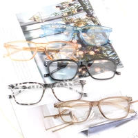 henotin fashion spring hinge reading glasses mens and womens eyeglasses with frame hd reader prescription eyewear 1 04 06 0